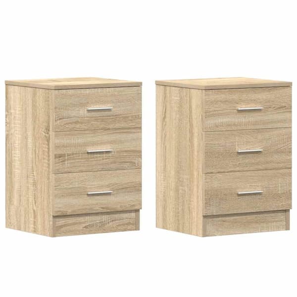 Sängbord 2 st sonoma ek 38x35x56 cm konstruerat trä