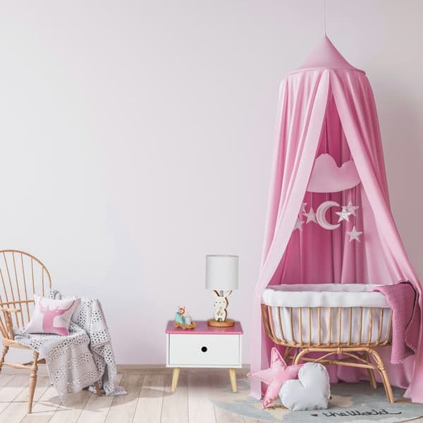 Relaxdays Nattduksbord för barn, med låda, HLP 31x38x30 cm, sovrum, liten byrå, trä och MDF, vit-rosa