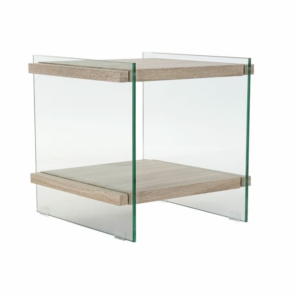 Nattbord DKD Home Decor Krystall Tre MDF (50 x 50 x 49 cm)