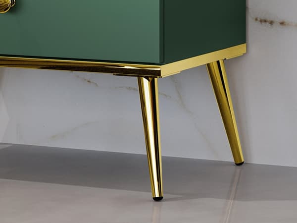 FURNLUX NATTDUKSBORD FORT GRÖNT & GULD 50CM