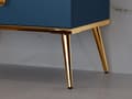 Miniatyrbild 5 av 9: FURNLUX NATTDUKSBORD MARINBLÅTT & GULD 50CM
