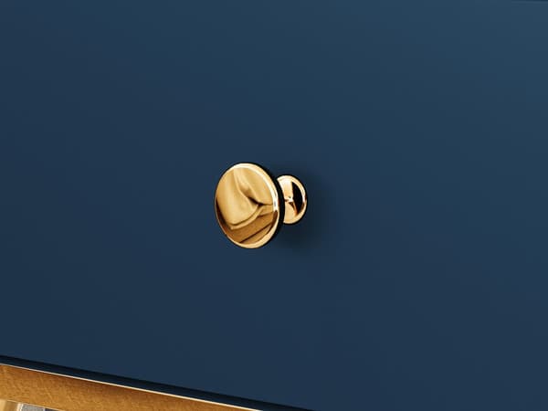 FURNLUX NATTDUKSBORD MARINBLÅTT & GULD 50CM