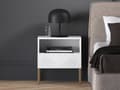 Miniatyrbild 3 av 8: FURNLUX NATTDUKSBORD CLEARING VIT & GULD 50CM