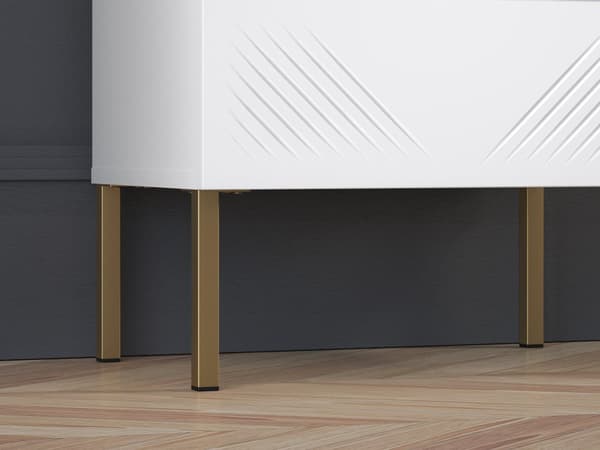 FURNLUX NATTDUKSBORD CLEARING VIT & GULD 50CM