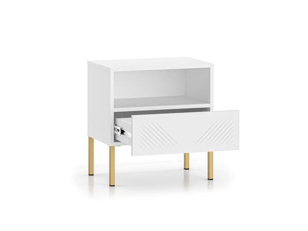 FURNLUX NATTDUKSBORD CLEARING VIT & GULD 50CM