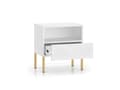 Miniatyrbild 2 av 8: FURNLUX NATTDUKSBORD CLEARING VIT & GULD 50CM