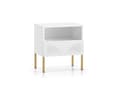 Miniatyrbild 1 av 8: FURNLUX NATTDUKSBORD CLEARING VIT & GULD 50CM