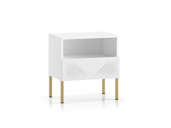 FURNLUX NATTDUKSBORD CLEARING VIT & GULD 50CM