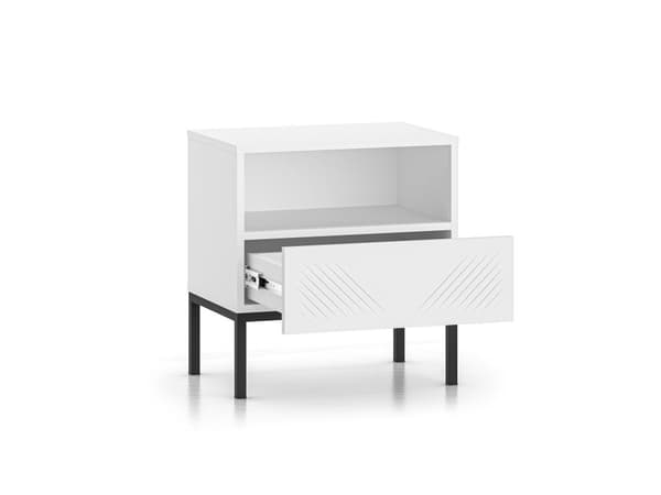 FURNLUX NATTDUKSBORD CLEARING VIT & SVART 50CM
