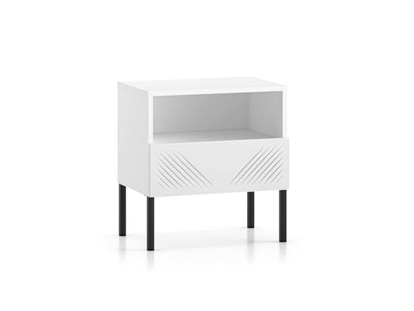 FURNLUX NATTDUKSBORD CLEARING VIT & SVART 50CM