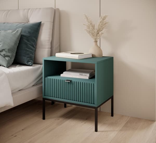 FURNLUX NATTDUKSBORD AVON GRÖN & SVART 54CM