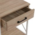 Miniatyrbillede 5 af 5: Natbord Versa Hvid PVC Træ Metal 40 x 60 x 48 cm