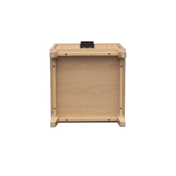 Table de chevet avec 2 tiroirs aux façades effet vague H52 cm - BOLOGNE