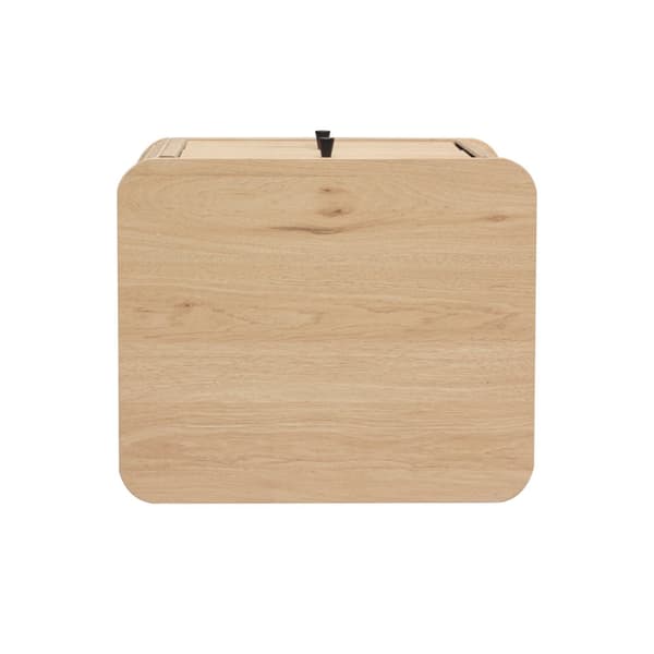 Table de chevet 2 tiroirs avec côtés effet rainuré H55 cm - MALAGA