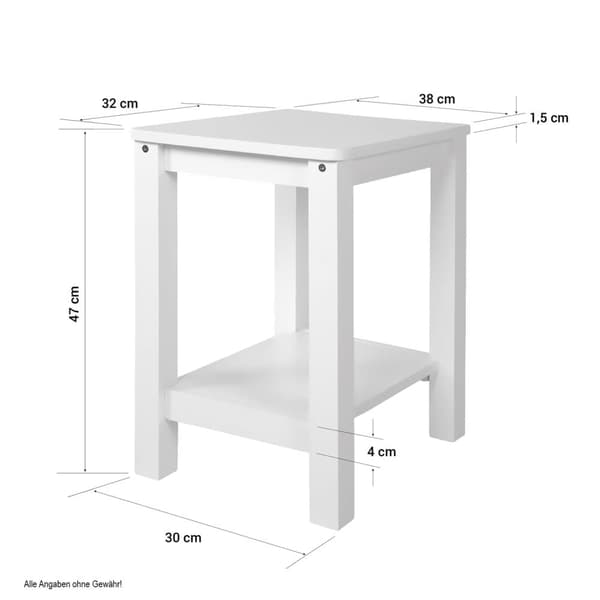 Träpall Set, 30x47x32 cm, Vit