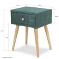 Miniatyrbillede 6 af 8: Sengebord, 46,5x62x37 cm, Turkis