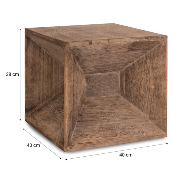 Skammel Sidebord, 38x40x40 cm, Brun