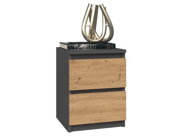 SKÅP, LÅDBORD MED SÄNG, M2 ANTRACIT ARTISAN