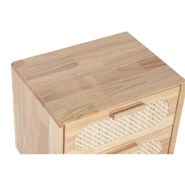Nattduksbord Home ESPRIT Trä Metall Rattan 40 x 30 x 48 cm