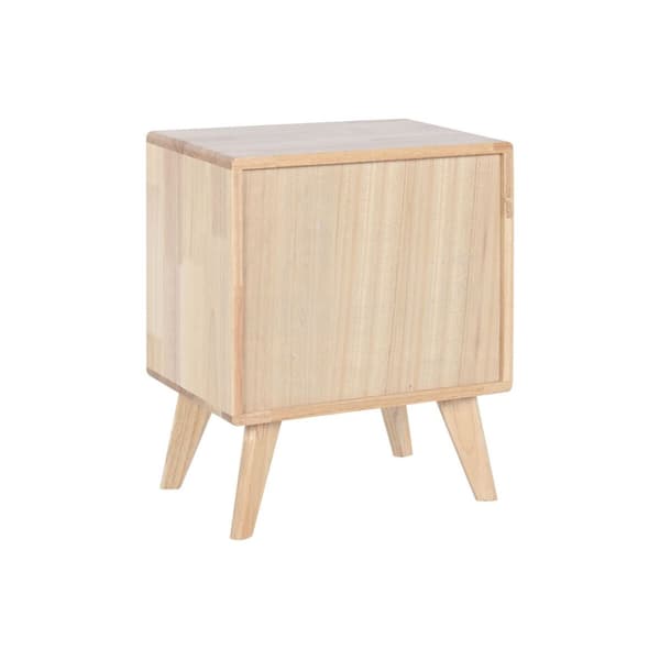 Nattduksbord Home ESPRIT Trä Metall Rattan 40 x 30 x 48 cm