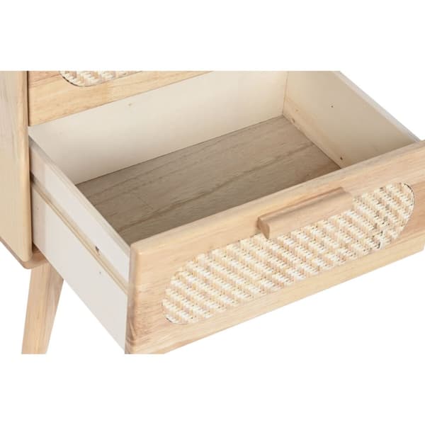 Nattduksbord Home ESPRIT Trä Metall Rattan 40 x 30 x 48 cm