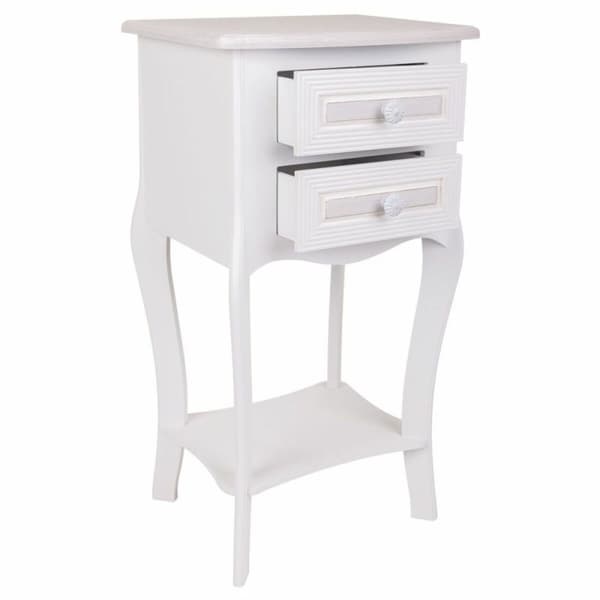 Natbord Alexandra House Living Hvid 31 x 71 x 38 cm