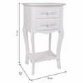 Miniatyrbillede 5 af 8: Natbord Alexandra House Living Hvid 31 x 71 x 38 cm