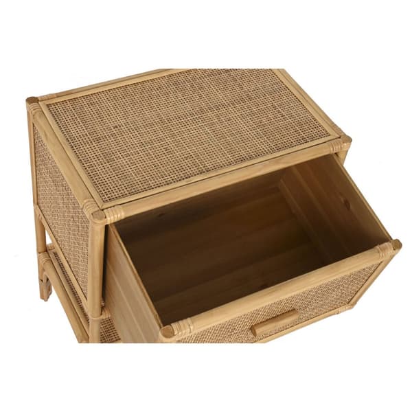 Natbord Home ESPRIT Brun Spanskrør 47 x 30 x 55 cm