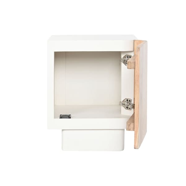 Natbord Home ESPRIT Hvid Natur 40 x 35 x 50 cm