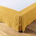 Miniatyrbild 1 av 2: "Gaïa" sängkjol i alla storlekar "Cotton Gauze" - Gaïa Safran - 140 x 190 cm