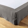 Miniatyrbild 1 av 2: "Gaïa" sängkjol i alla storlekar "Cotton Gauze" - Gaïa Granit - 140 x 190 cm