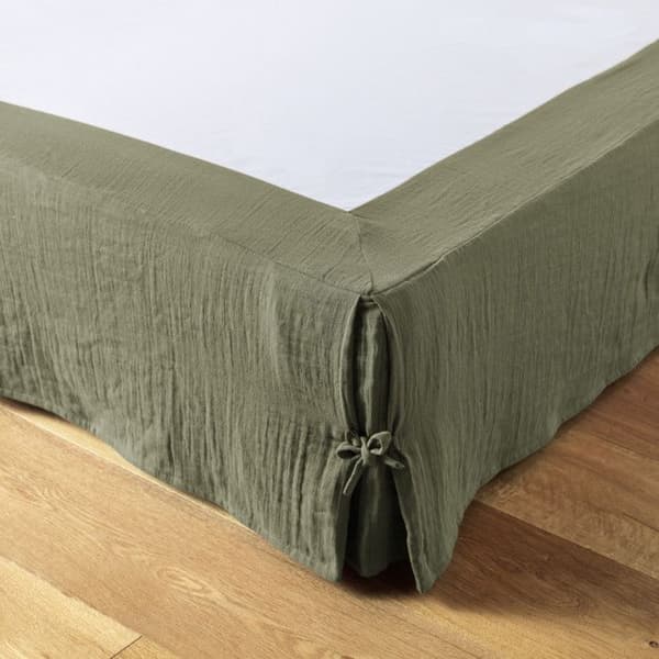 "Gaïa" sängkjol alla storlekar "Cotton Gauze" - Gaïa Romarin - 140 x 190 cm