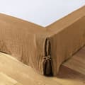 Miniatyrbild 1 av 2: "Gaïa" sängkjol i alla storlekar "Cotton Gauze" - Gaïa Camel - 160 x 200 cm
