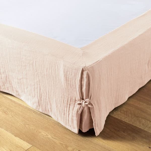 "Gaïa" sängkjol i alla storlekar "Cotton Gauze" - Gaïa Marshmallow - 180 x 200 cm