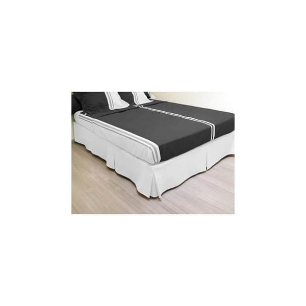 Cache sommier med 3 vik 140x190 cm vit - Vit