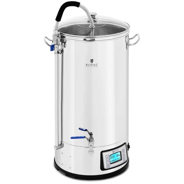 Royal Catering Bryggverk - 50 L - 3000 W - 25-100 °C - Rostfritt stål - LCD-display - Timer