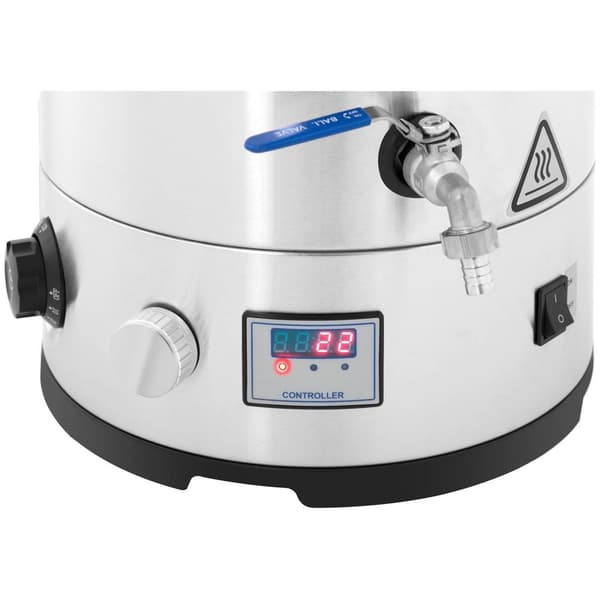 Royal Catering Bryggverk - 30 L - 700/1800/2500 W - 30-110 °C - Rostfritt stål - LED-display - Timer