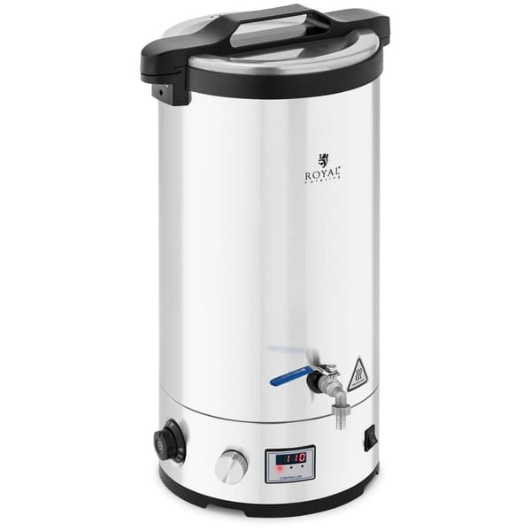 Royal Catering Bryggverk - 30 L - 700/1800/2500 W - 30-110 °C - Rostfritt stål - LED-display - Timer
