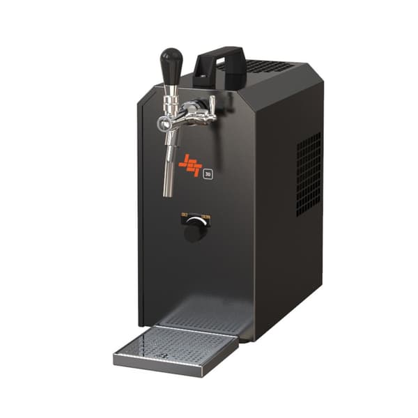 Under-counter komplet sæt fadølsanlæg - JET 30K 1 linje tør køler, 30 liter/h med membranpumpe, KEG:NC adapter