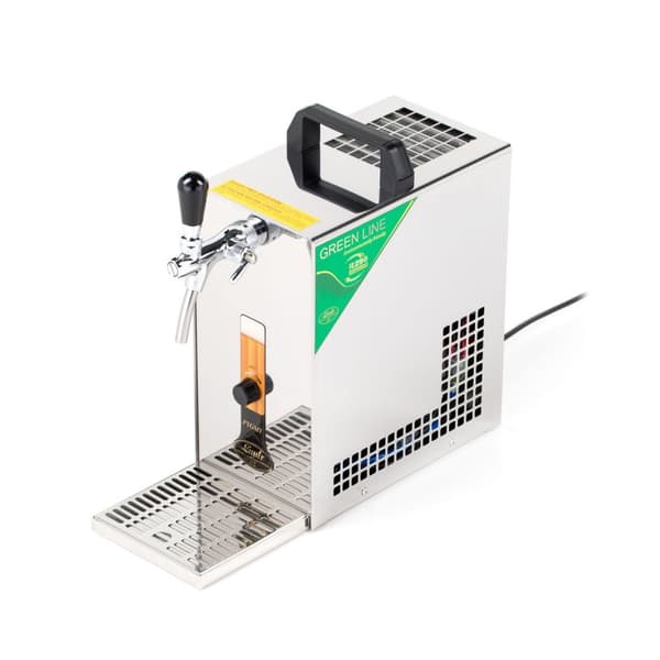Öltapp ,PYGMY 20/K, med membranpump en linje torr kylanordning gjord av rostfritt stål, 25 liter/h, Green Line, KEG:NC Adapter