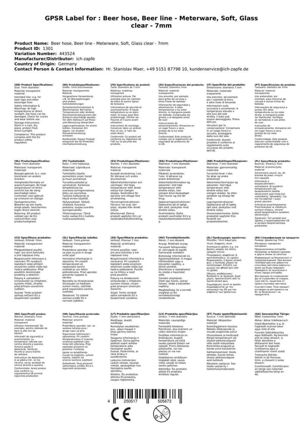 Olutletku, olutjohto, letku oluelle - myydään metriltä - pehmeä - kristallinkirkas - 7mm