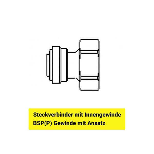 Slangekobling, Slangeadapter, Push-in fitting, Tilslutning, Adapter til slange 3/4 til 5/16 slanger påskruet stik