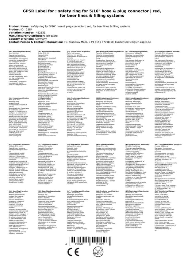 Lukitusrengas, Lukitusrenkaat, Pidikerengas 5/16 letkulle/liitännälle - olutputkille/hanajärjestelmälle, Punainen