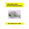 Miniatyrbillede 3 af 4: Slangekobling, Slangeadapter, Push-in fitting, Tilslutning, Adapter til slange, Push-in vinkelstik 5/16 rør x 5/16 stamme