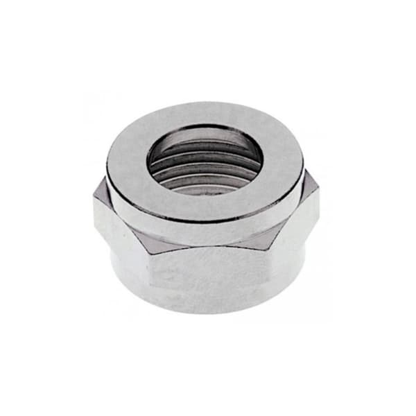 Sekskantmøtrik 1/2&quot;, forniklet messing