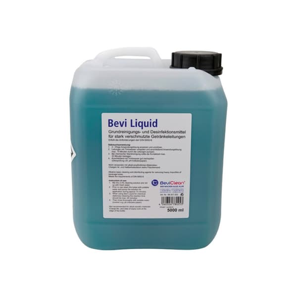 Bevi Liquid Städare, Grundtvättmedel, Rengöringsmedel för dryckesdispenseringssystem, dryckeslinjer 5L, behållare