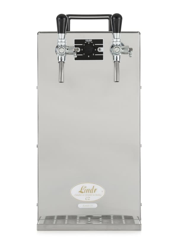 Fadølsanlæg, Øldispenser, Øl Køledispenser Kontakt 155 / K, 2 linier, 160 liter/h af rustfrit stål, med membranpumpe Bierzapfanlange, Green Line