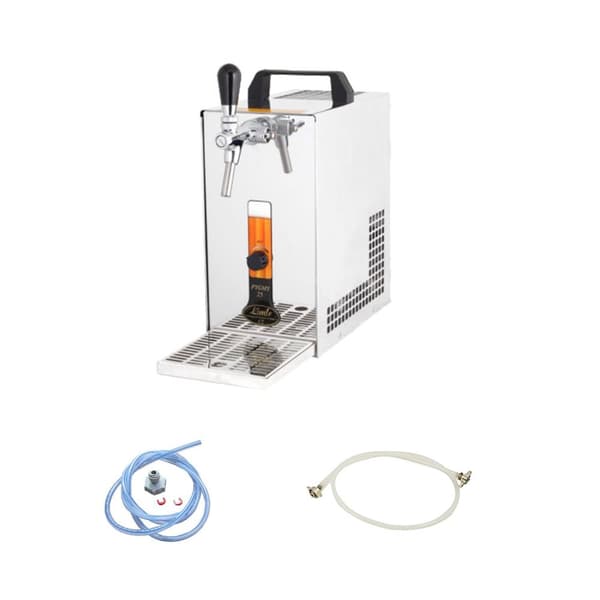 Öltapp, öldispenser, ölmaskin PYGMY 25/K, med membranpump en linje torr kylanordning gjord av rostfritt stål, 35 liter/h, Green Line, KEG:NC Adapter
