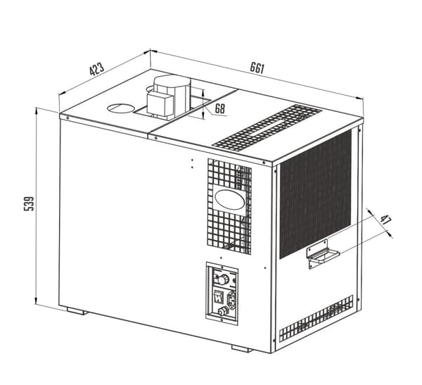 Fatölskylare, Ölkylare, Öltapp, Öldispenser, Ölmaskin, Ölautomat Lindr AS-200, 4-line, flödeskylare, våtkylare - under disk, Green Line