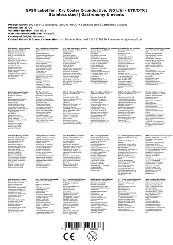 Kuivajäähdytysyksikkö 2 riviä, 100 litraa/h, ylempi laskentalaite, rivin halkaisija: 7 mm
